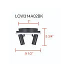 Canarm LCW314A02BK 17W Matte Black and Faux Wood LED Track Light