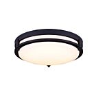 Canarm LFM112A13BK-3CCT Gilda 26W Matte Black LED Flush Mount CCT Selectable