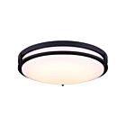Canarm LFM112A19BK-3CCT Gilda 38W Black LED Flush Mount CCT Selectable