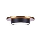 Canarm MODI LFM212B12BKG Matte Black and Gold 20W LED Flush Mount