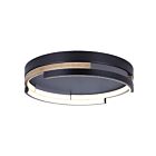 Canarm Azria LFM283A15BKB Matte Black/Brushed Brown LED Flush Mount