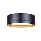 Canarm Kyrie LFM285A12BK Matte Black with Painted Gold Interior LED Flush Mount