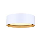 Canarm Kyrie LFM285A12WH Matte White with Painted Gold Interior LED Flush Mount