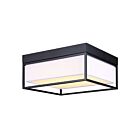 Canarm Bretton LFM293A12BK Matte Black LED Flush Mount