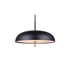 Canarm Kelvin LPL287A01BKG Matte Black and Gold 33W Cord Pendant