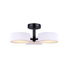 Canarm Carmynn LSF288A03BK 24.5W Matte Black Semi Flush Mount