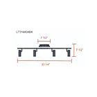 Canarm LT314A04BK 21W Matte Black and Faux Wood LED Track Light