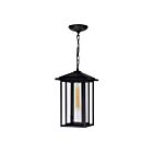 CWI Lighting Crawford 0417P9-1-101 Black 1 Light 60W Outdoor Hanging Light