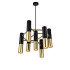 CWI Lighting Anem 1015P17-7-129 Matte Black And Satin Gold 7 Lights 420W Chandelier