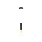 CWI Lighting Anem 1015P2-1-129 Matte Black And Satin Gold 1 Light 60W Pendant