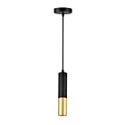 CWI Lighting Anem 1015P2-1-129 Matte Black And Satin Gold 1 Light 60W Pendant