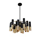 CWI Lighting Anem 1015P26-19-129 Matte Black And Satin Gold 19 Lights 1140W Chandelier