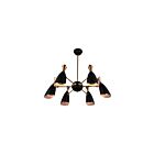 CWI Lighting Rolin 1016P43-6-129 Matte Black And Satin Gold 6 Lights 240W Chandelier