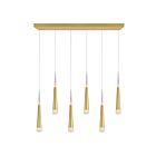 CWI Lighting Andes 1103P40-6-602 Satin Gold 20W LED Cord Chandelier