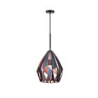CWI Lighting Oxide 1114P16-1-271 Black + Copper 1 Light 60W Chandelier