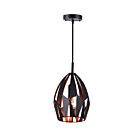 CWI Lighting Oxide 1114P8-1-271 Black+Copper 1 Light 60W Pendant