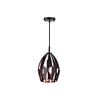 CWI Lighting Oxide 1114P8-1-271 Black+Copper 1 Light 60W Pendant