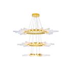 CWI Lighting Collar 1121P48-63-602 Satin Gold 63 Lights 2520W Chandelier