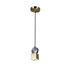 CWI Lighting Saleen 1156P4-625 Brass+Black 4W LED Pendant