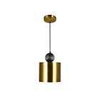 CWI Lighting Saleen 1156P9-625 Brass+Black 9W LED Pendant