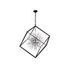 CWI Lighting Starburst 1178P44-20-601 Chrome And Black 20 Lights 800W Chandelier