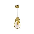CWI Lighting Tranche 1206P10-1-629 Brushed Brass 1-Light 8W LED Pendant