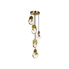 CWI Lighting Tranche 1206P18-5-629 Brushed Brass 5-Lights 28W Chandelier