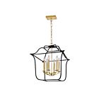 CWI Lighting Tudor 1223P20-6-602 Satin Gold And Black 6 Lights 360W Chandelier