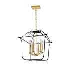 CWI Lighting Tudor 1223P20-6-602 Satin Gold And Black 6 Lights 360W Chandelier