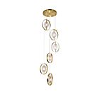 CWI Lighting Iris 1224P21-6-625 Brass 6 Lights 240W Chandelier