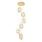 CWI Lighting Iris 1224P21-6-625 Brass 6 Lights 240W Chandelier
