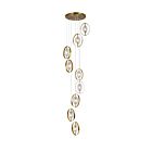 CWI Lighting Iris 1224P24-9-625 Brass 9 Lights 360W Chandelier