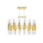 CWI Lighting Croissant 1269P39-28-602-O Satin Gold 28 Lights 1680W Chandelier