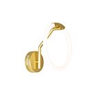 CWI Lighting Hoops 1273W10-1-602 Satin Gold 1 Light 12W Wall Sconce