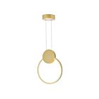 CWI Lighting Pulley 1297P10-1-602 Satin Gold 7W LED Pendant
