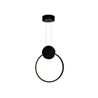 CWI Lighting Pulley 1297P12-1-101 Black 9W LED Pendant