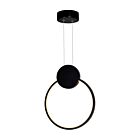 CWI Lighting Pulley 1297P12-1-101 Black 9W LED Pendant