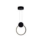 CWI Lighting Pulley 1297P8-1-101 Black 6W LED Pendant