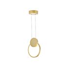 CWI Lighting Pulley 1297P8-1-602 Satin Gold 6W LED Pendant