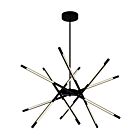 CWI Lighting Oskil 1375P31-6-101 20W Black LED Chandelier