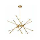 CWI Lighting Oskil 1375P31-6-602 20W Satin Gold LED Chandelier