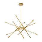 CWI Lighting Oskil 1375P31-6-602 20W Satin Gold LED Chandelier