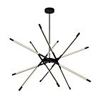 CWI Lighting Oskil 1375P43-6-101 27W Black LED Chandelier