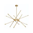 CWI Lighting Oskil 1375P43-6-602 27W Satin Gold LED Chandelier