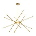CWI Lighting Oskil 1375P43-6-602 27W Satin Gold LED Chandelier