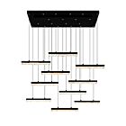 CWI Lighting Stagger 1588P48-10-101 Black 100W Chandelier