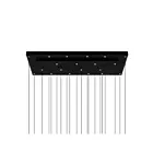 CWI Lighting Stagger 1588P48-10-101 Black 100W Chandelier