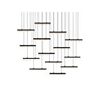 CWI Lighting Stagger 1588P60-14-101 Black 140W Chandelier