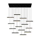 CWI Lighting Stagger 1588P60-14-101 Black 140W Chandelier