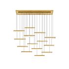 CWI Lighting Stagger 1588P60-14-624 Brass 140W Chandelier